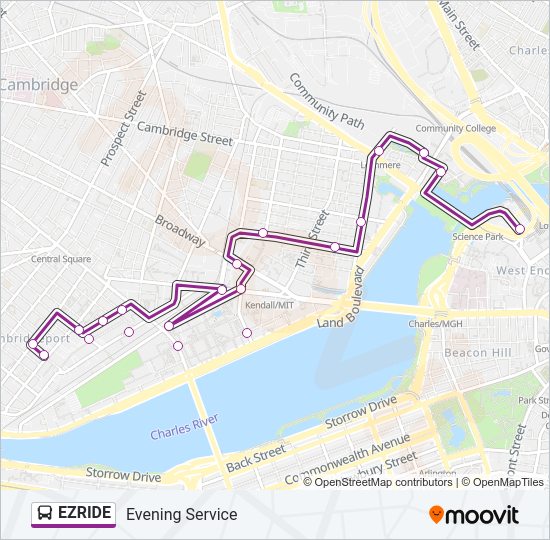 EZRIDE Bus Line Map