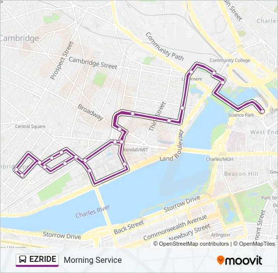 EZRIDE Bus Line Map