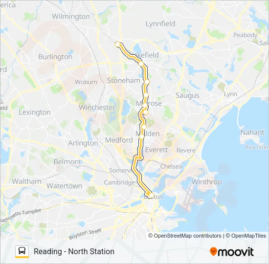 HAVERHILL LINE SHUTTLE Bus Line Map