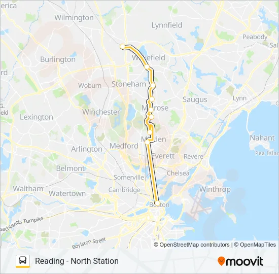 HAVERHILL LINE SHUTTLE Bus Line Map