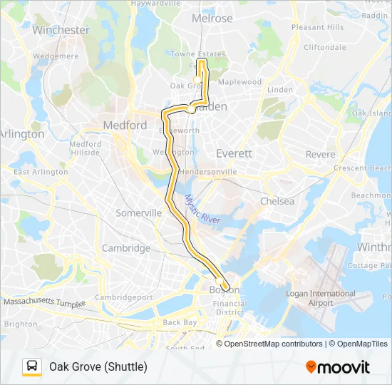 HAVERHILL LINE SHUTTLE Bus Line Map