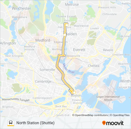 HAVERHILL LINE SHUTTLE Bus Line Map