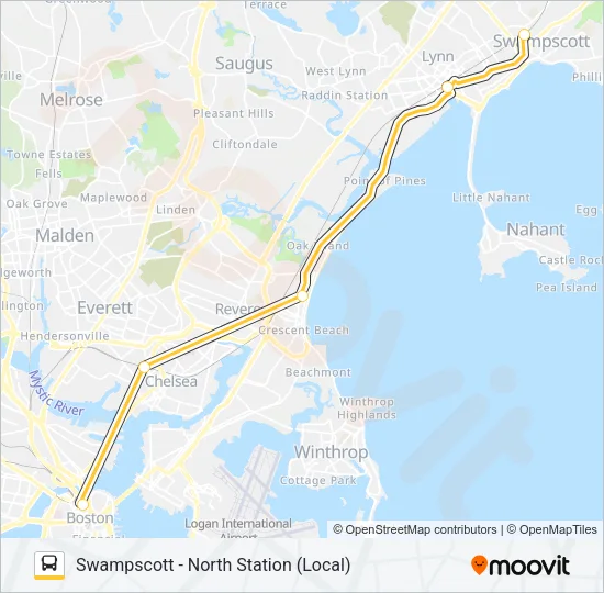 NEWBURYPORT/ROCKPORT LINE SHUTTLE Bus Line Map