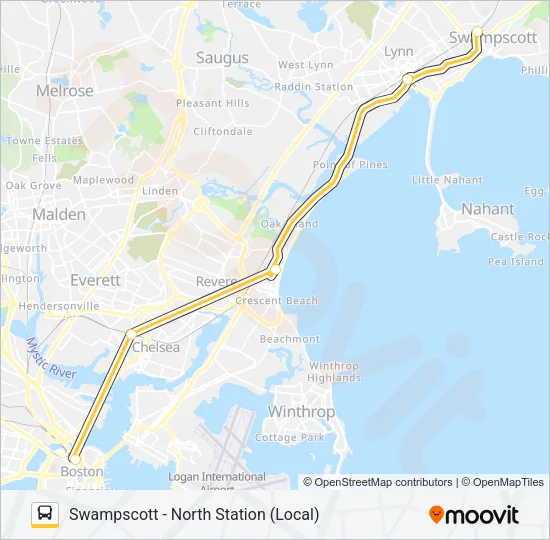 NEWBURYPORT/ROCKPORT LINE SHUTTLE Bus Line Map