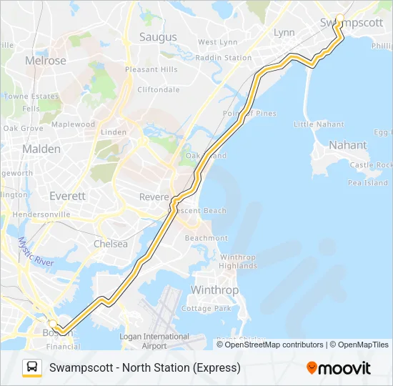 NEWBURYPORT/ROCKPORT LINE SHUTTLE Bus Line Map