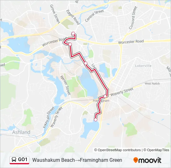 GO1 Bus Line Map
