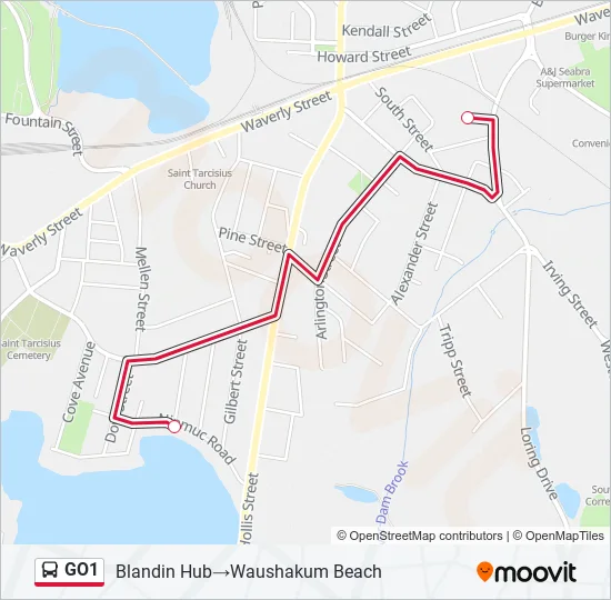 GO1 Bus Line Map