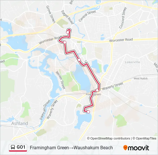 GO1 Bus Line Map
