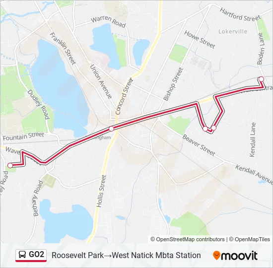GO2 Bus Line Map