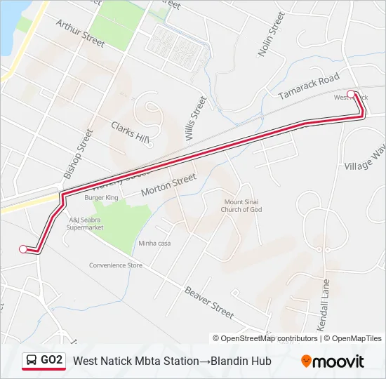 GO2 Bus Line Map