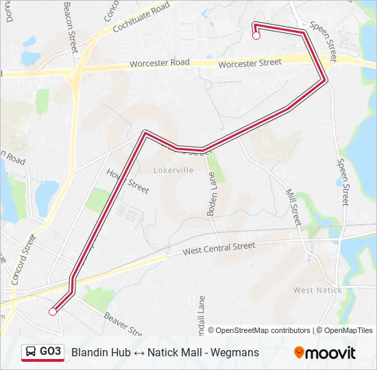 GO3 Bus Line Map