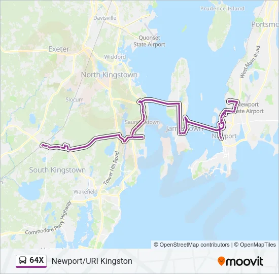 64X Bus Line Map