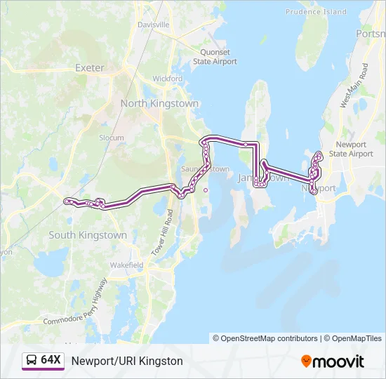 64X Bus Line Map