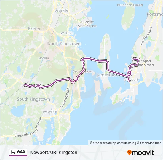 64X Bus Line Map