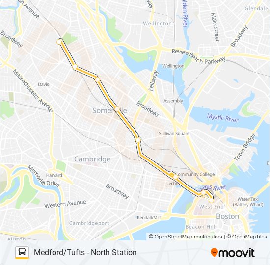 Mapa de GREEN LINE E SHUTTLE de autobús