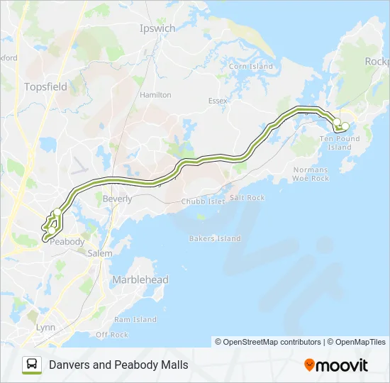 SATURDAY MALL SHUTTLE Bus Line Map