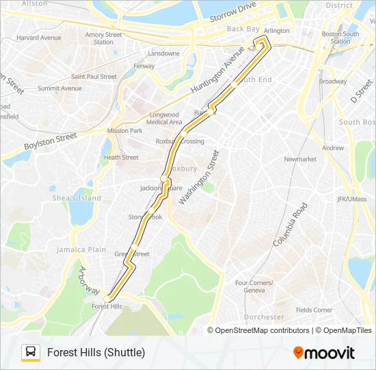 ORANGE LINE SHUTTLE Bus Line Map