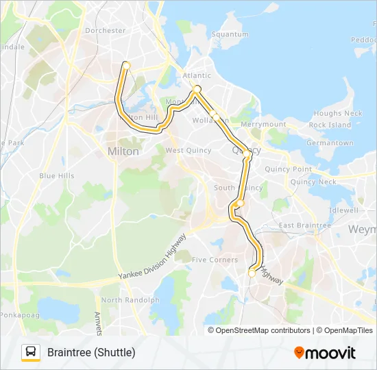RED LINE SHUTTLE Bus Line Map