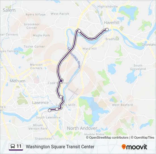 11 Bus Line Map