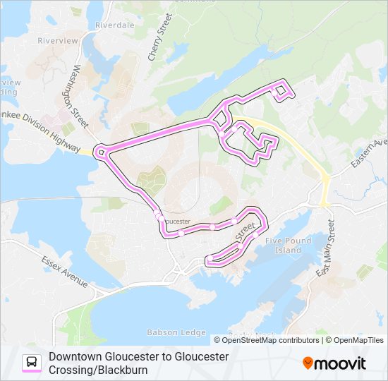 GLOUCESTER CROSSING/BLACKBURN EXPRESS Bus Line Map
