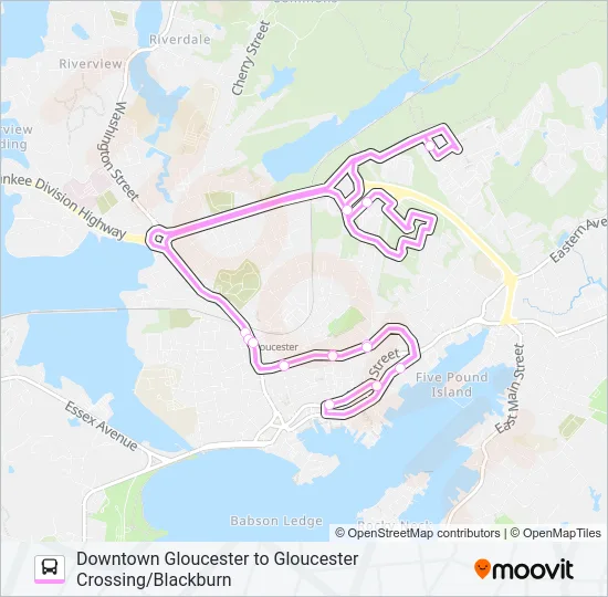 GLOUCESTER CROSSING/BLACKBURN EXPRESS Bus Line Map