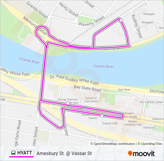 HYATT Bus Line Map