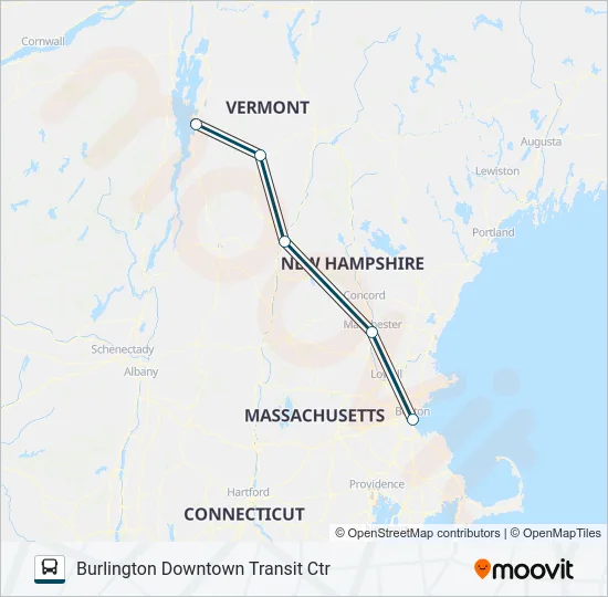 GREYHOUND US0261D Bus Line Map