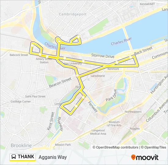 THANK Bus Line Map