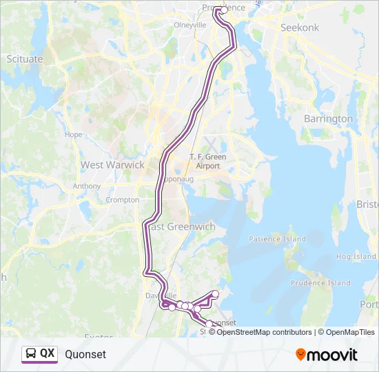 QX Bus Line Map