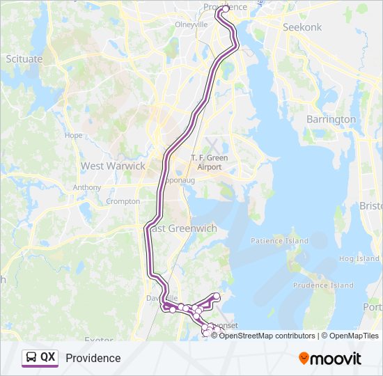 QX Bus Line Map