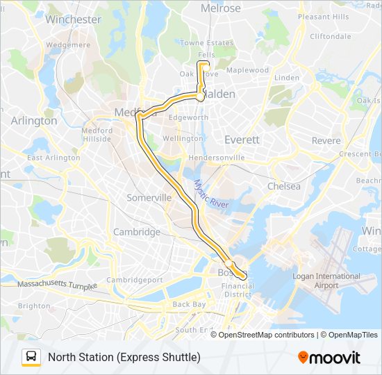 ORANGE LINE SHUTTLE Bus Line Map