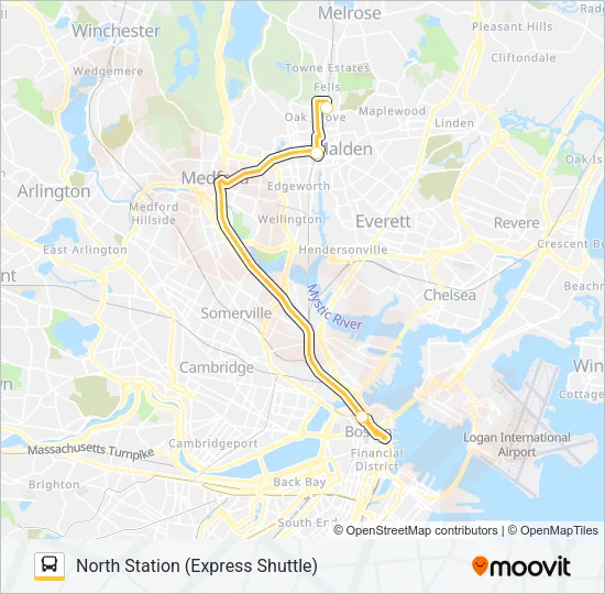 ORANGE LINE SHUTTLE Bus Line Map