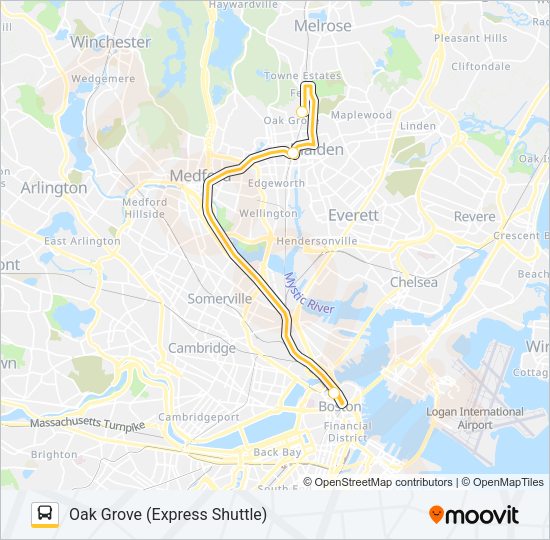 ORANGE LINE SHUTTLE Bus Line Map