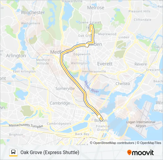 ORANGE LINE SHUTTLE Bus Line Map