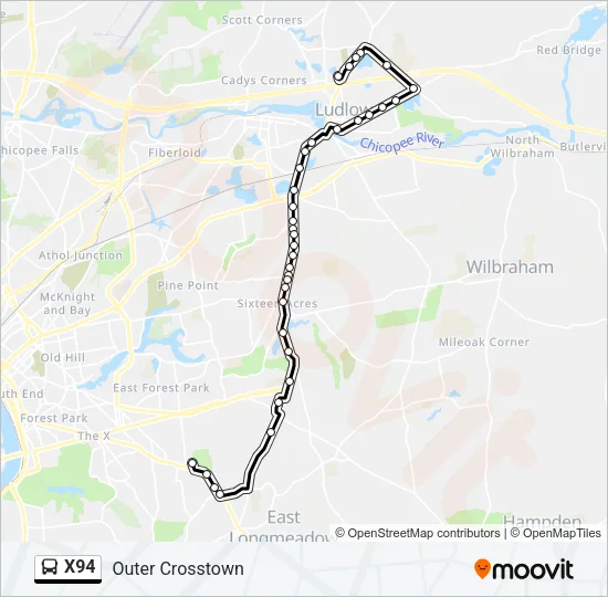 X94 Bus Line Map