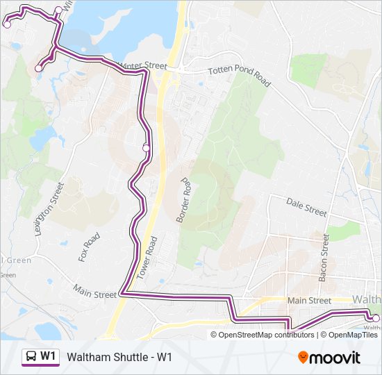 W1 Bus Line Map