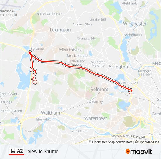 A2 Bus Line Map