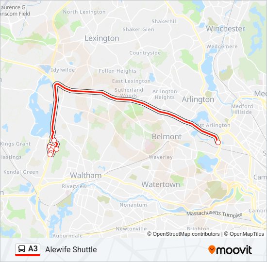 A3 Bus Line Map