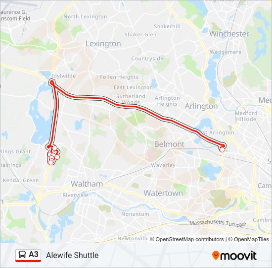 A3 Bus Line Map