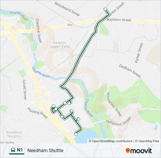 N1 Bus Line Map