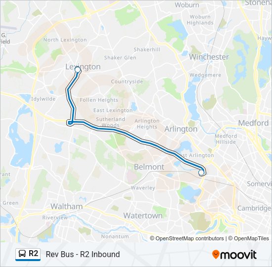 R2 Bus Line Map
