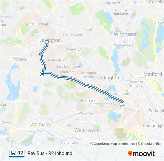 R2 Bus Line Map