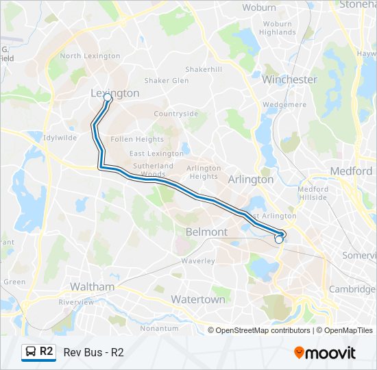 R2 Bus Line Map