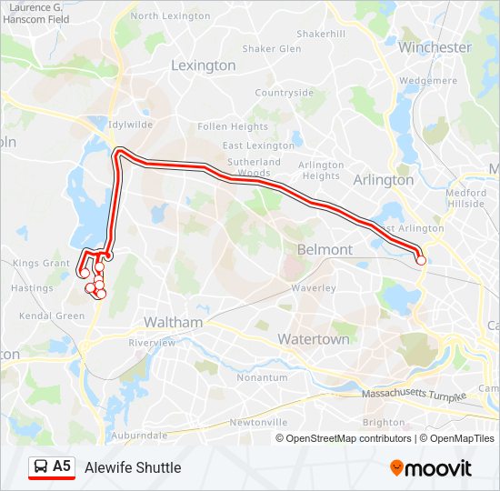 A5 Bus Line Map