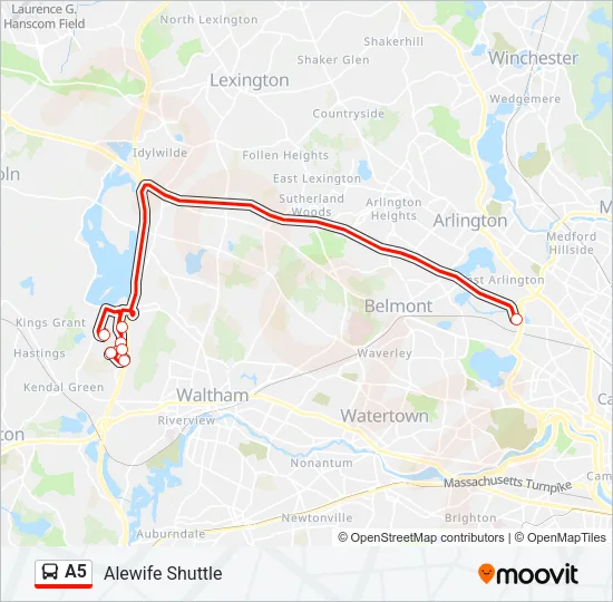 A5 Bus Line Map