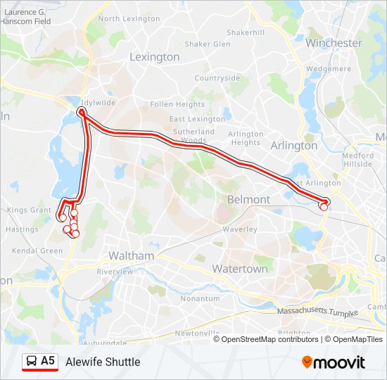A5 Bus Line Map