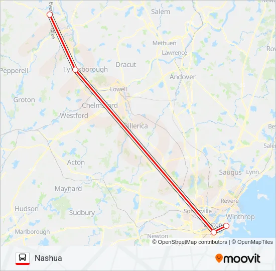 BOSTON EXPRESS 3 Bus Line Map