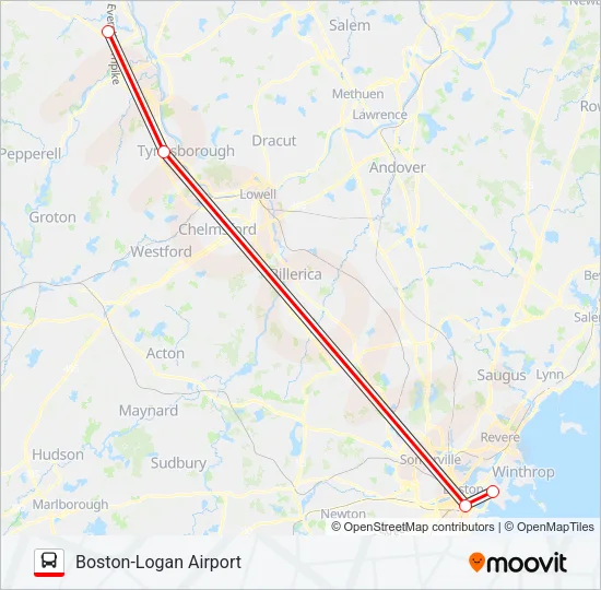 BOSTON EXPRESS 3 Bus Line Map