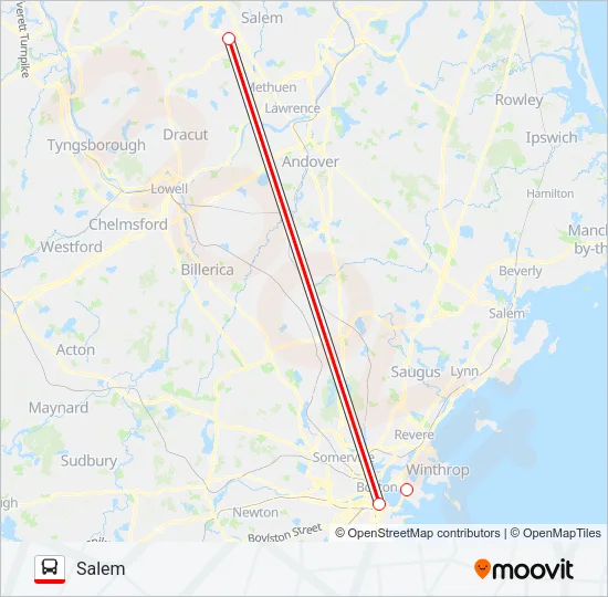 BOSTON EXPRESS 93 Bus Line Map