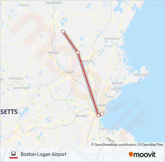 BOSTON EXPRESS 93 Bus Line Map